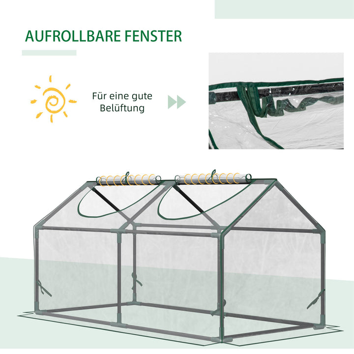 Drivhus med vindue, pe-netfilm, stålfilmdrivhus, drivhus til altan, have, tomathus 120x60x60cm, tomatdrivhus til grøntsager, blomster, planter, gennemsigtig