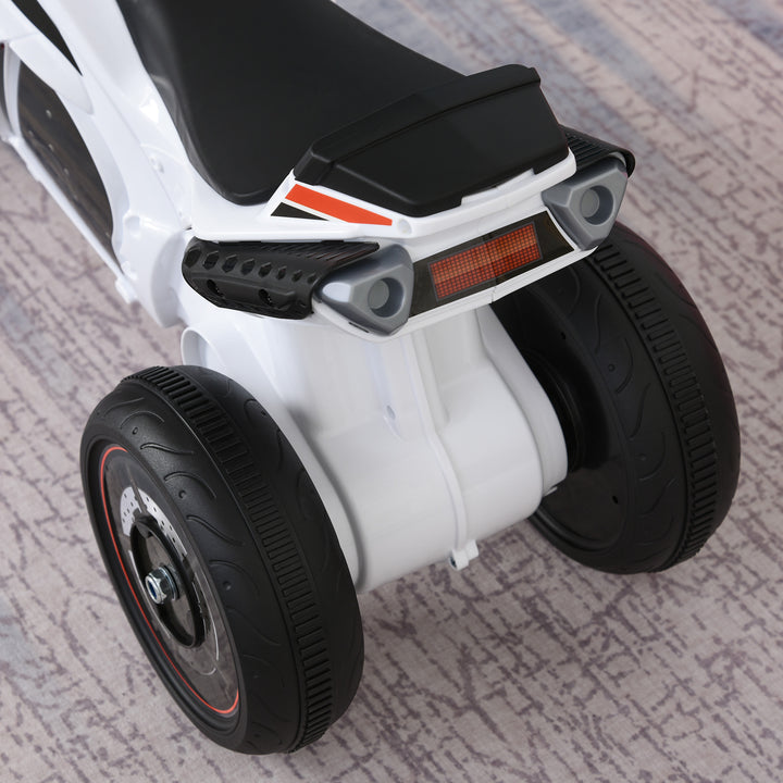 Ride-on børnemotorcykel, 18-36 måneder, musik/lys, op til 20 kg, hvid/rød