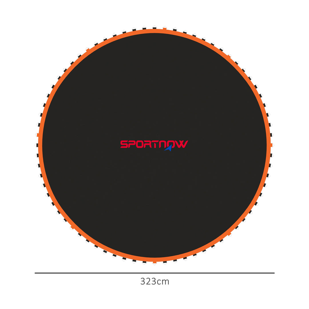 Trampolinmåtte, rund hoppeflade, polypropylen, orange