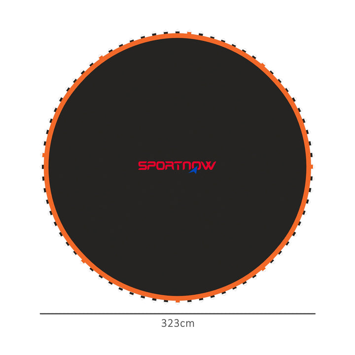 Trampolinmåtte, rund hoppeflade, polypropylen, orange