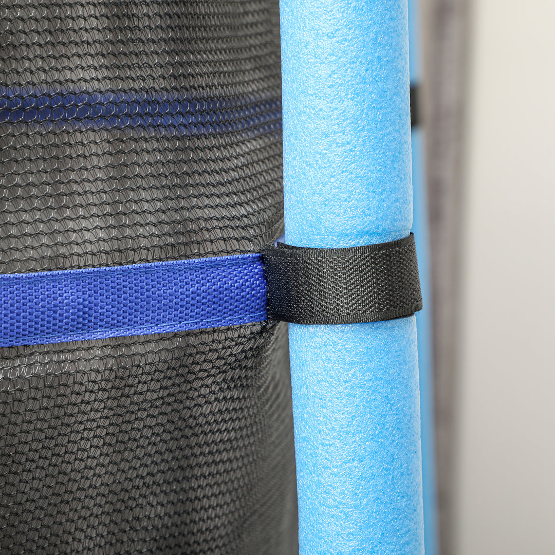 Trampolin til børn, 163 cm diameter, med sikkerhedsnet, indendørs og udendørs, lasteevne op til 50 kg, stål, plastik, blå