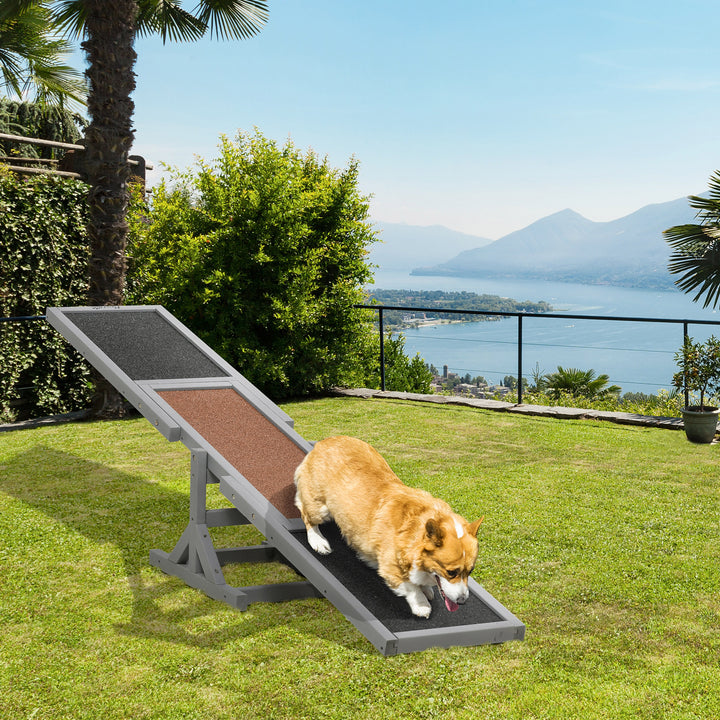Hundevippe aqulity vippe hundesportsvippe, 180 x 30 x 30 cm, grå + brun