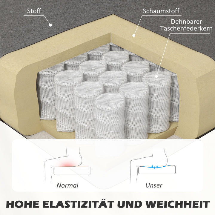 Sofa retro design 2-personers sofa, træben, 117 cm x 56,5 cm x 77 cm, mørkegrå