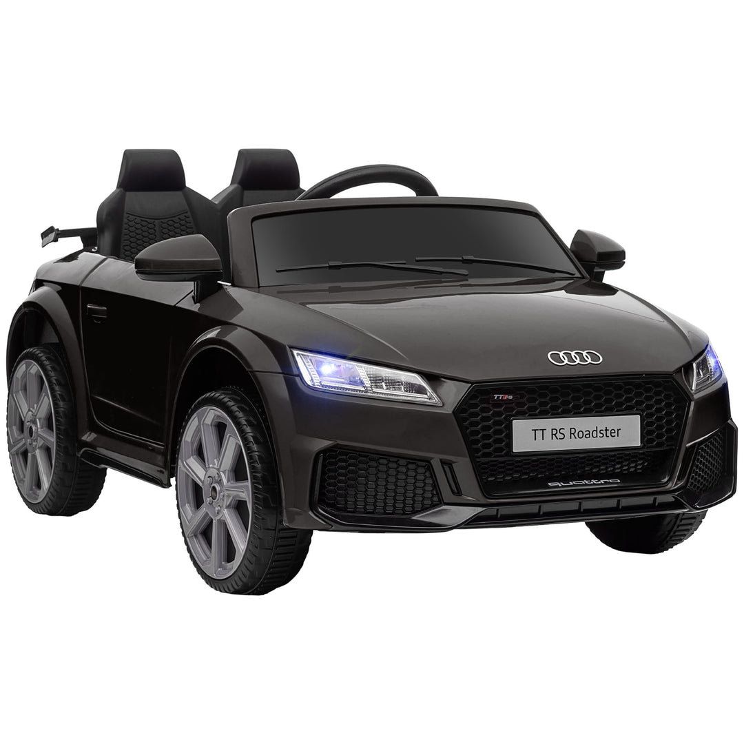 Audi børne-elbil, med 2.4G fjernbetjening, musik, horn, LED, USB, til børn 3-5 år, sort