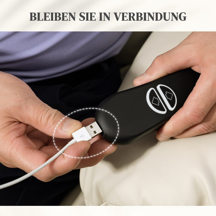 Elektrisk TV-lænestol med løftefunktion, massage, varme, USB-porte, PU, creme