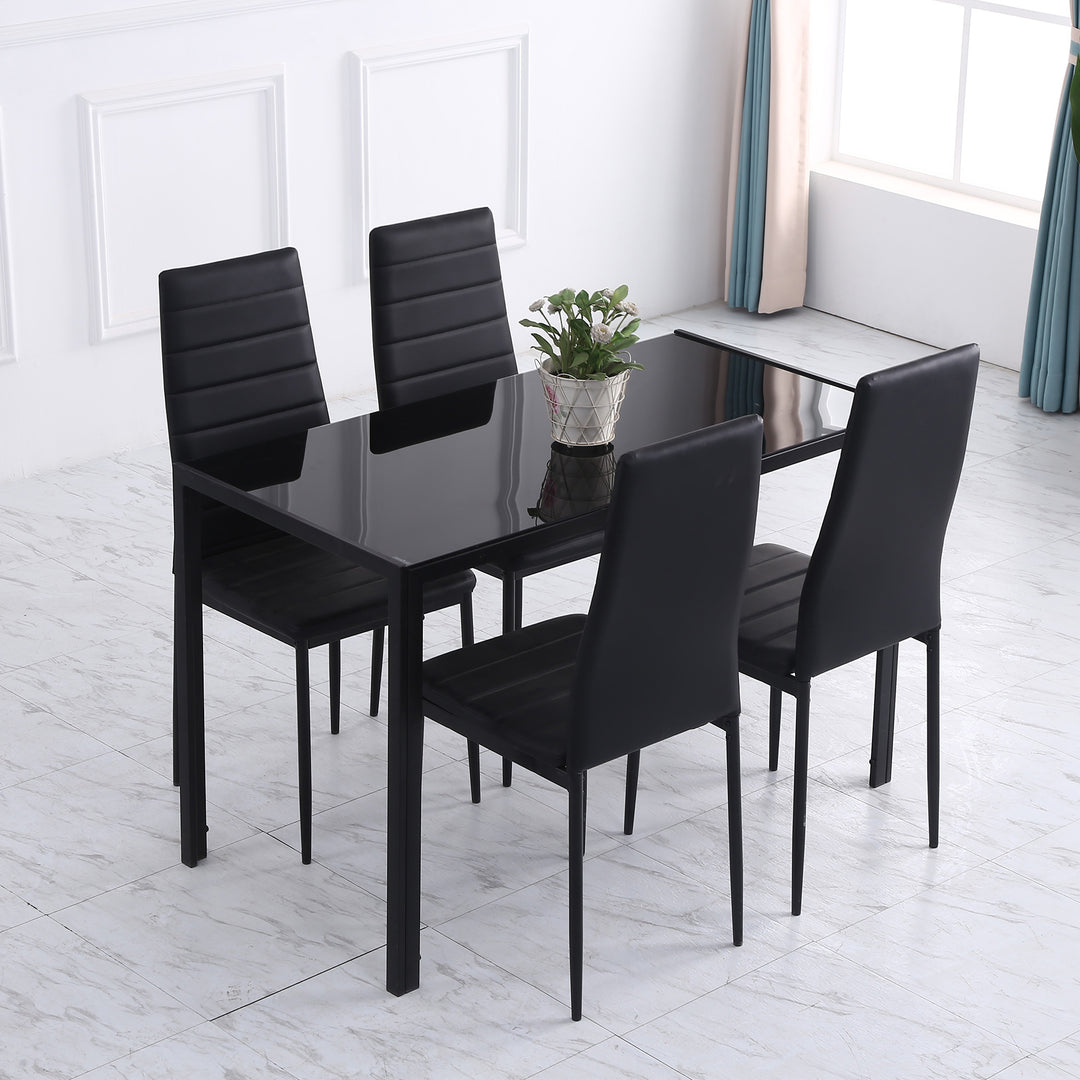 Spisebord køkkenbord stort bord, moderne design, 120 cm x 60 cm x 75 cm, sort