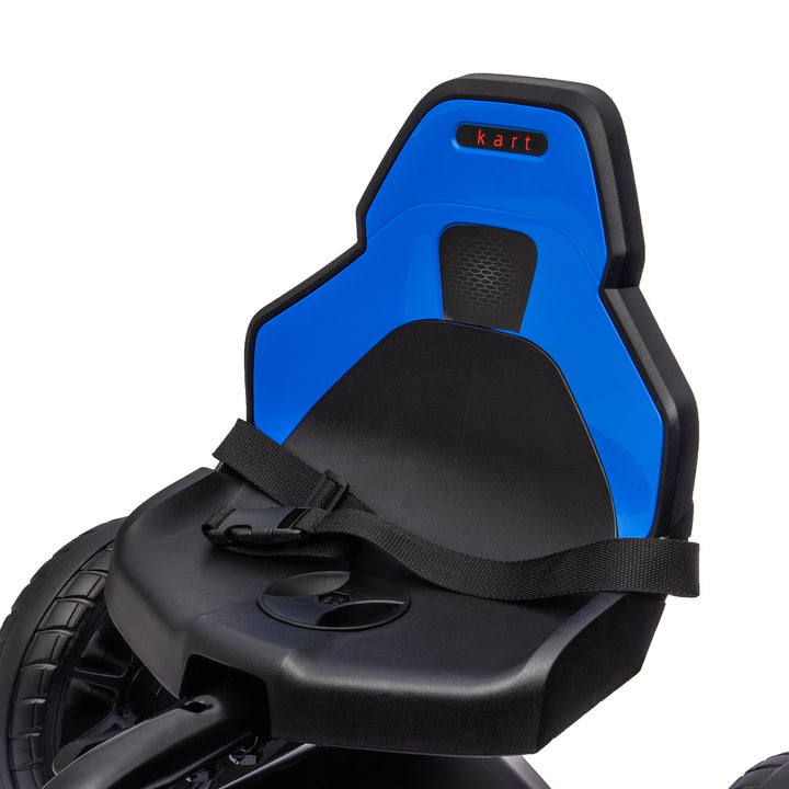 Gokart med pedaler og bakgear, til børn i alderen 3 til 8 år, blå