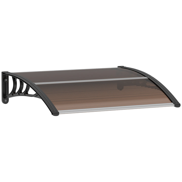 Baldakin til hoveddør 120 x 75 cm, nedfældet baldakin, tagdækning i polycarbonat