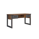 Skrivebord PRIME mørkegrå / træ, 148x60x75 cm