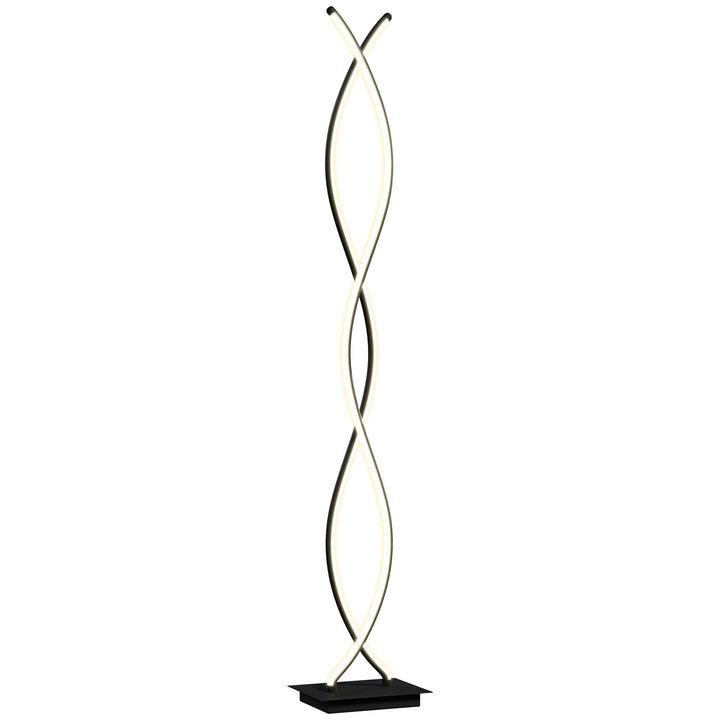 LED-gulvlampe dæmpbar 144 cm gulvlampe med fodkontakt sort
