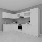Køkkensæt med 13 køkkenelementer, hvid
