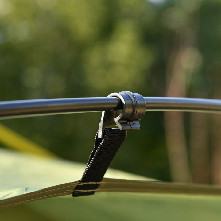 Pop-up telt automatisk montering vejrbestandig hydraulisk trykmekanisme 240 cm x 240 cm x 199 cm grøn+grå