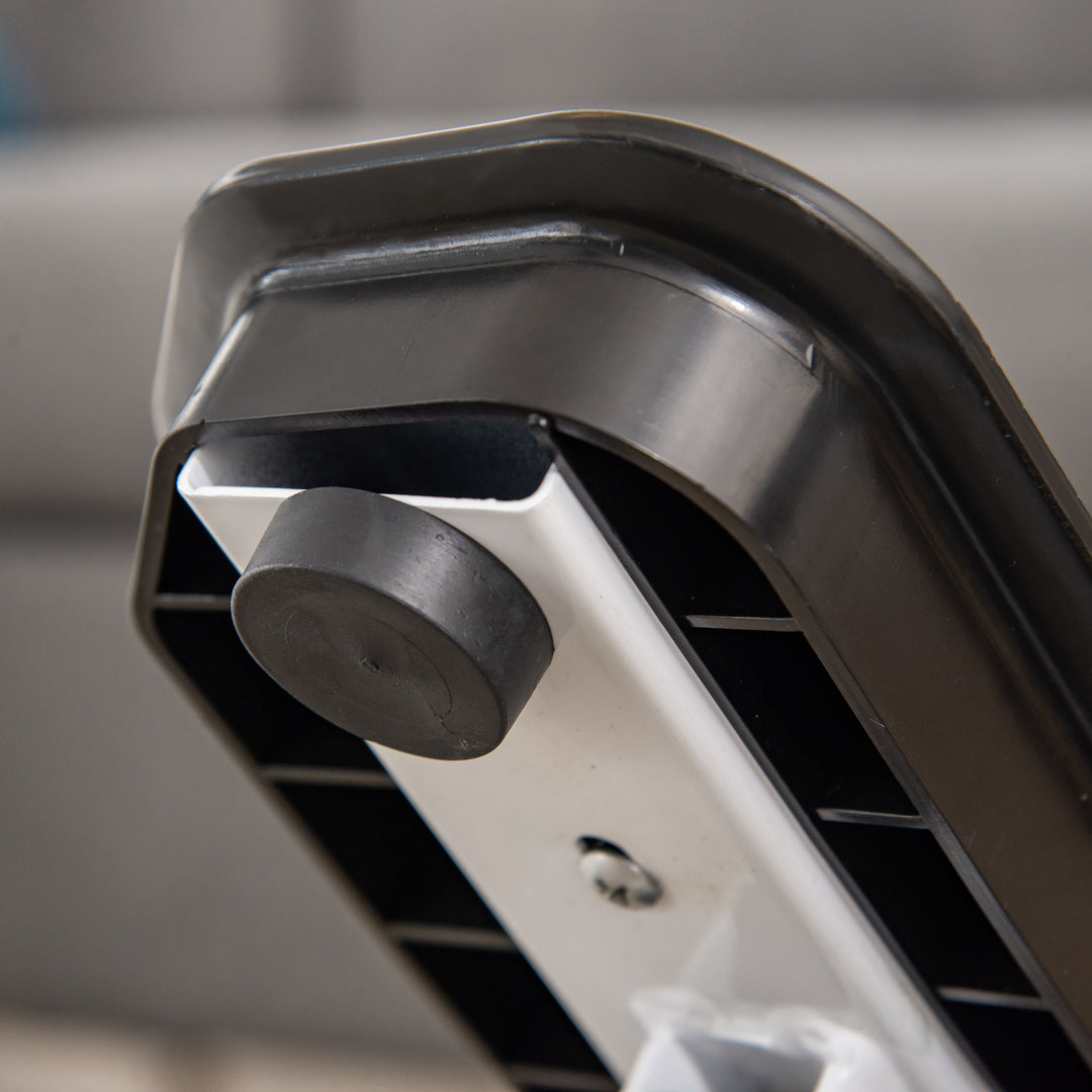 Mini stepper til hjemmet, skridsikker op-ned stepper med lcd-display, stepper hjemmetræner med to store pedaler, stål, sort