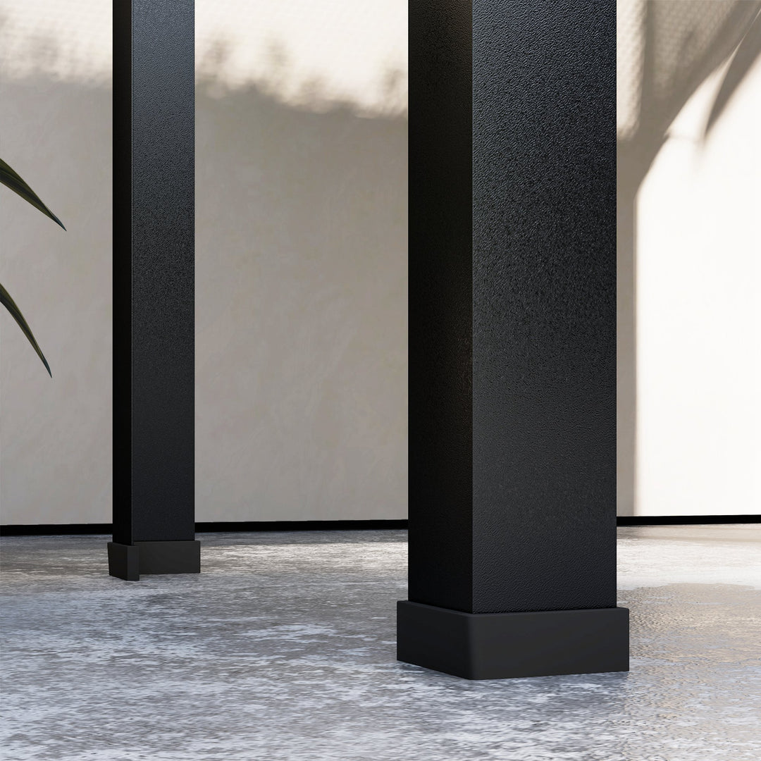 Hævet havebed med drivhustag, hævet plantekasse med drænhuller, 100 x 48 x 124 cm, sort