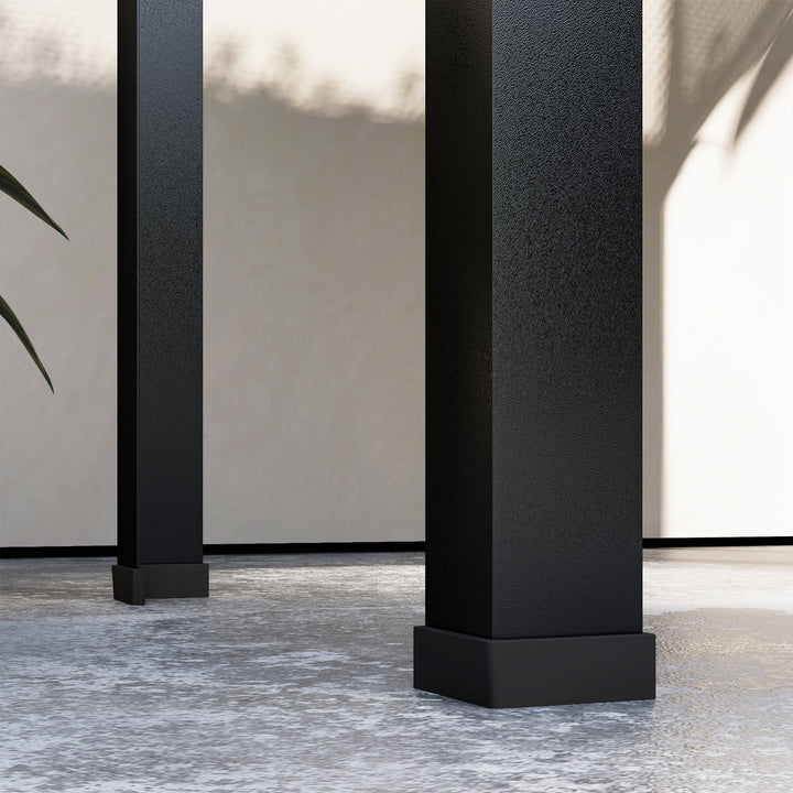 Hævet havebed med drivhustag, hævet plantekasse med drænhuller, 100 x 48 x 124 cm, sort