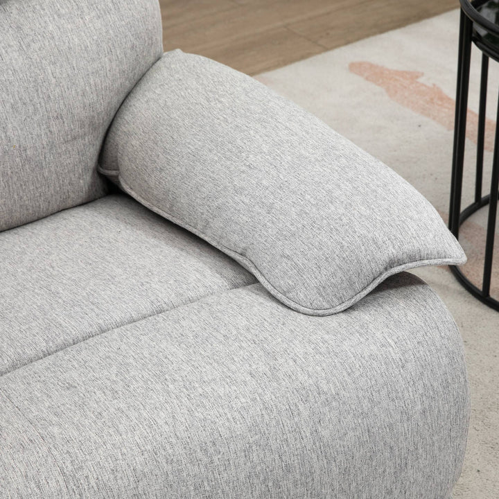 Lænestol med lænefunktion og fodstøtte, op til 160 kg, 89 x 98 x 101 cm, lysegrå