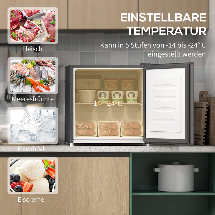 Minifryser 35 l fryseboks elektrisk fritstående 161w minifryser 47 x 44,2 x 48,8 cm grå