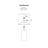Bordlampe Sunflower 1xE27 Hvid