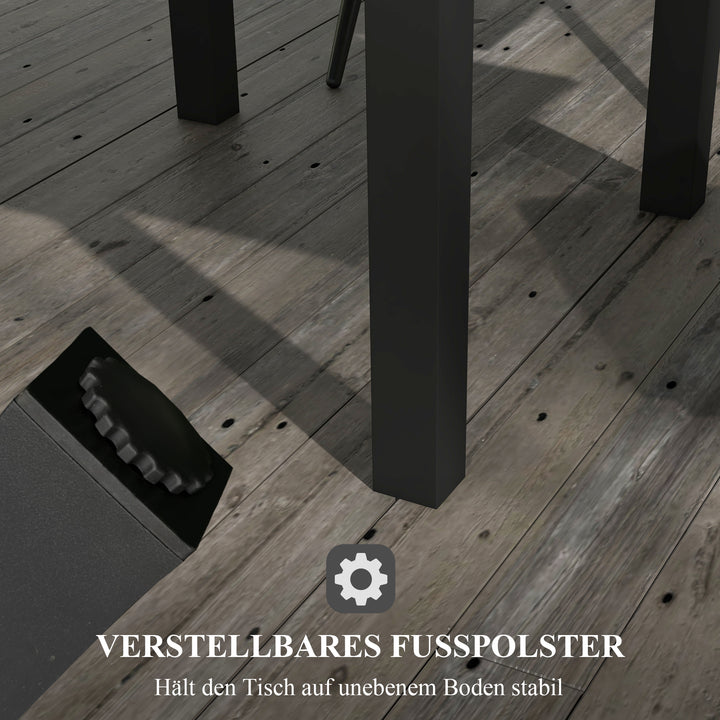 Havebord, udendørsbord, vejrbestandigt, 162 x 80 x 75 cm, gul