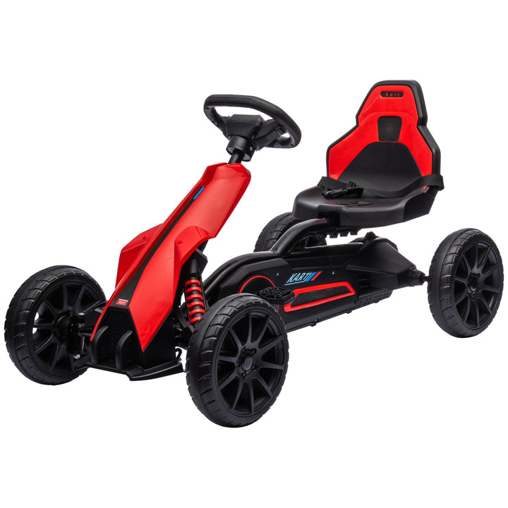 Gokart pedal gokart med bakgear og fremadgående gear, til børn i alderen 3 til 8 år, rød