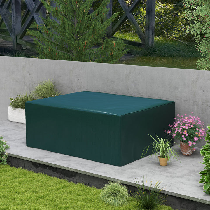 Beskyttelsesovertræk til havemøbler, vinterbestandigt, vandtæt, UV-bestandigt, stofovertræk til haveborde og terrassemøbler, rektangulært, 235 x 190 x 90 cm, grøn