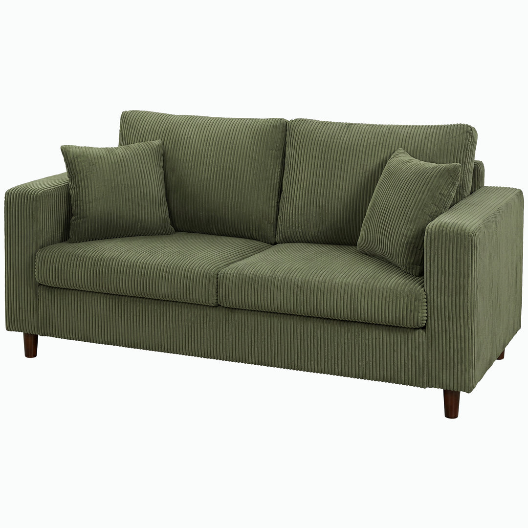 2-personers sofa, 170 cm sofa med corduroy-look, bredde, sædedybde