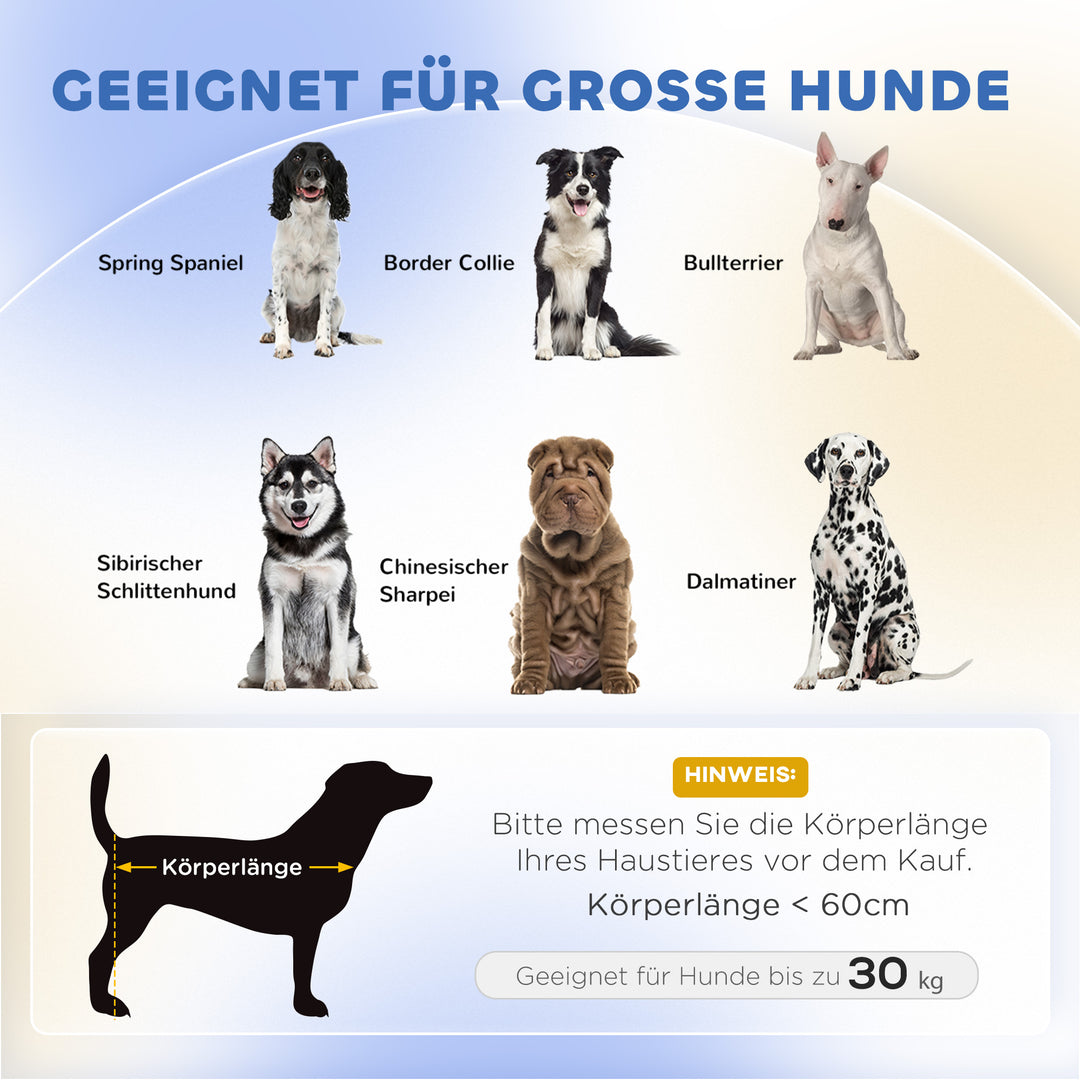 Hundeseng, hundesofa, kæledyrssofa, eukalyptustræ, 98 x 67 x 25 cm, blå