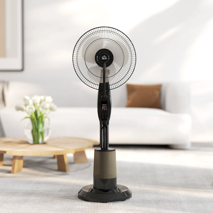 Ventilator, tågeventilator, 3 hastigheder, timer, luftfugter, sort