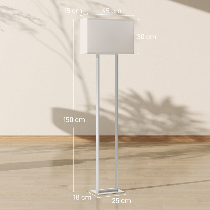 Moderne gulvlampe, 3 indstillinger, fodkontakt, justerbar lysstyrke, hørlook, hvid