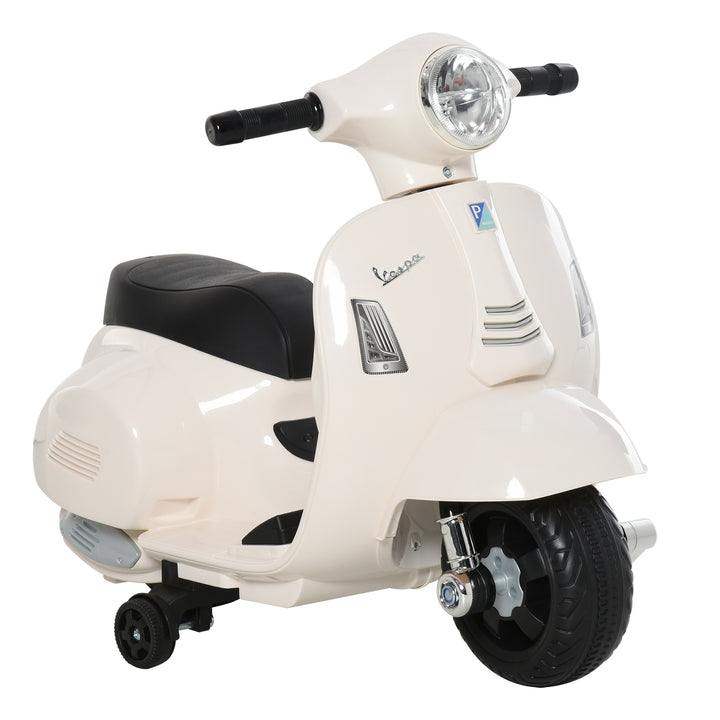 Elektrisk børnemotorcykel vespa elmotorcykel med led-lys, lyd, børne elmotorcykel til børn fra 18-36 måneder hvid