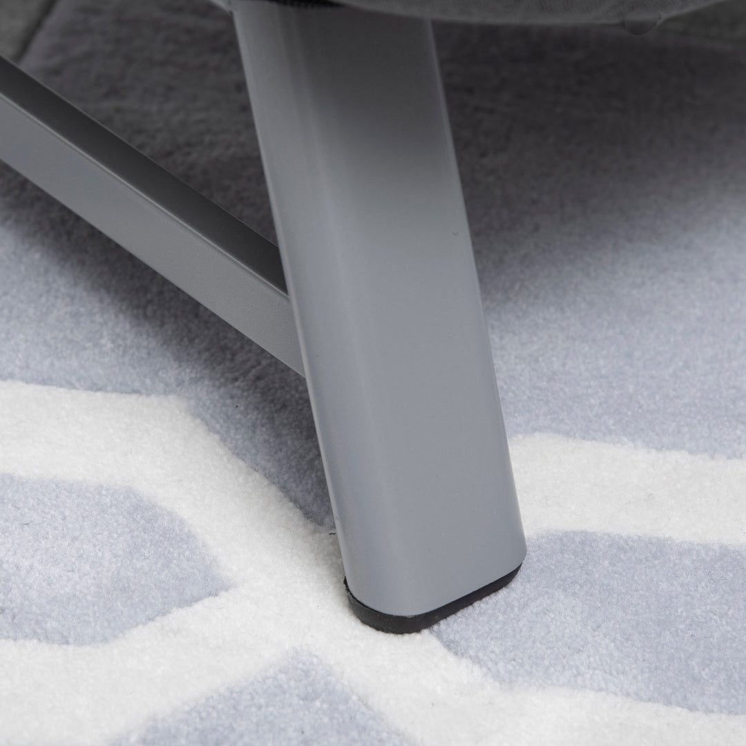 Polstret lænestol, kan omdannes til gæsteseng, ergonomisk, mørkegrå