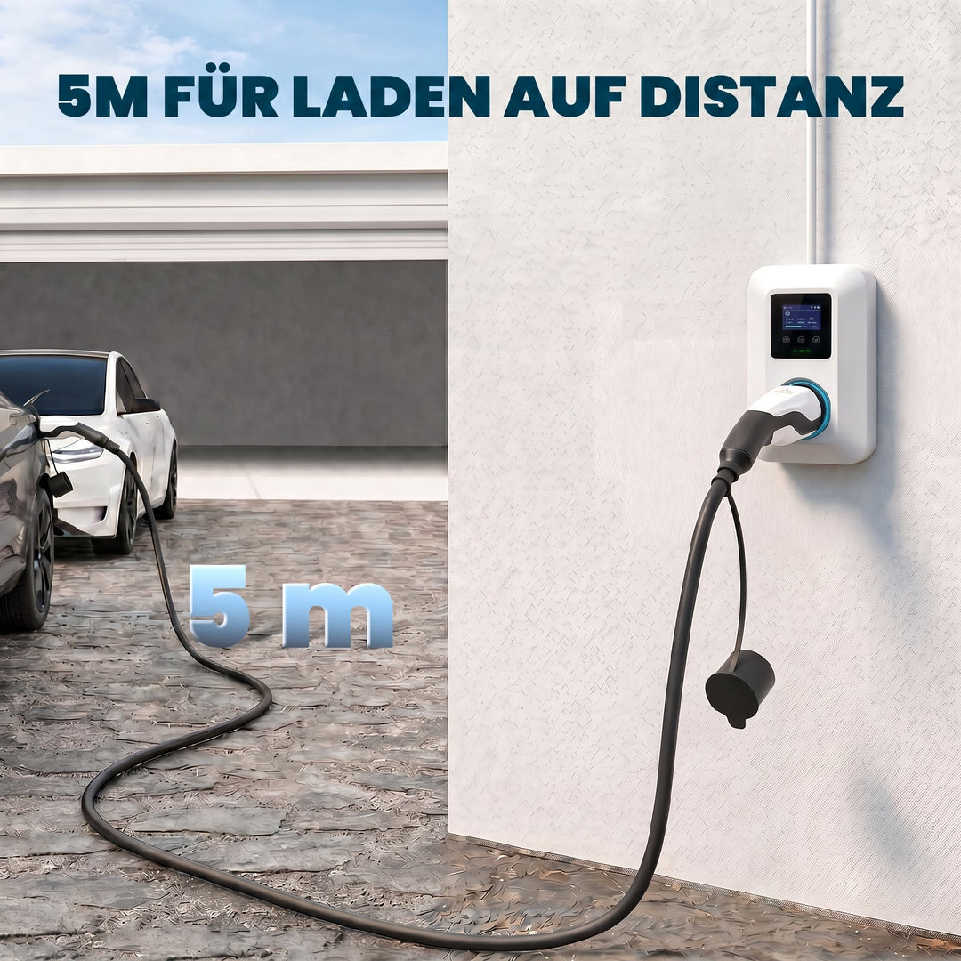 Type 2 EV-ladekabel 11 kW 16 A Mode 3, til wallbox IP65-ladestation