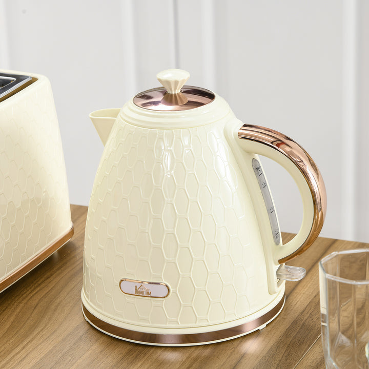 Elkedel, 2200W, vindue, filter, hurtig kogning, beige