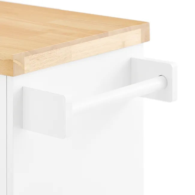 Få mere plads i køkkenet med denne fleksible køkkenvogn i hvid, B109 x D40 x H92 cm