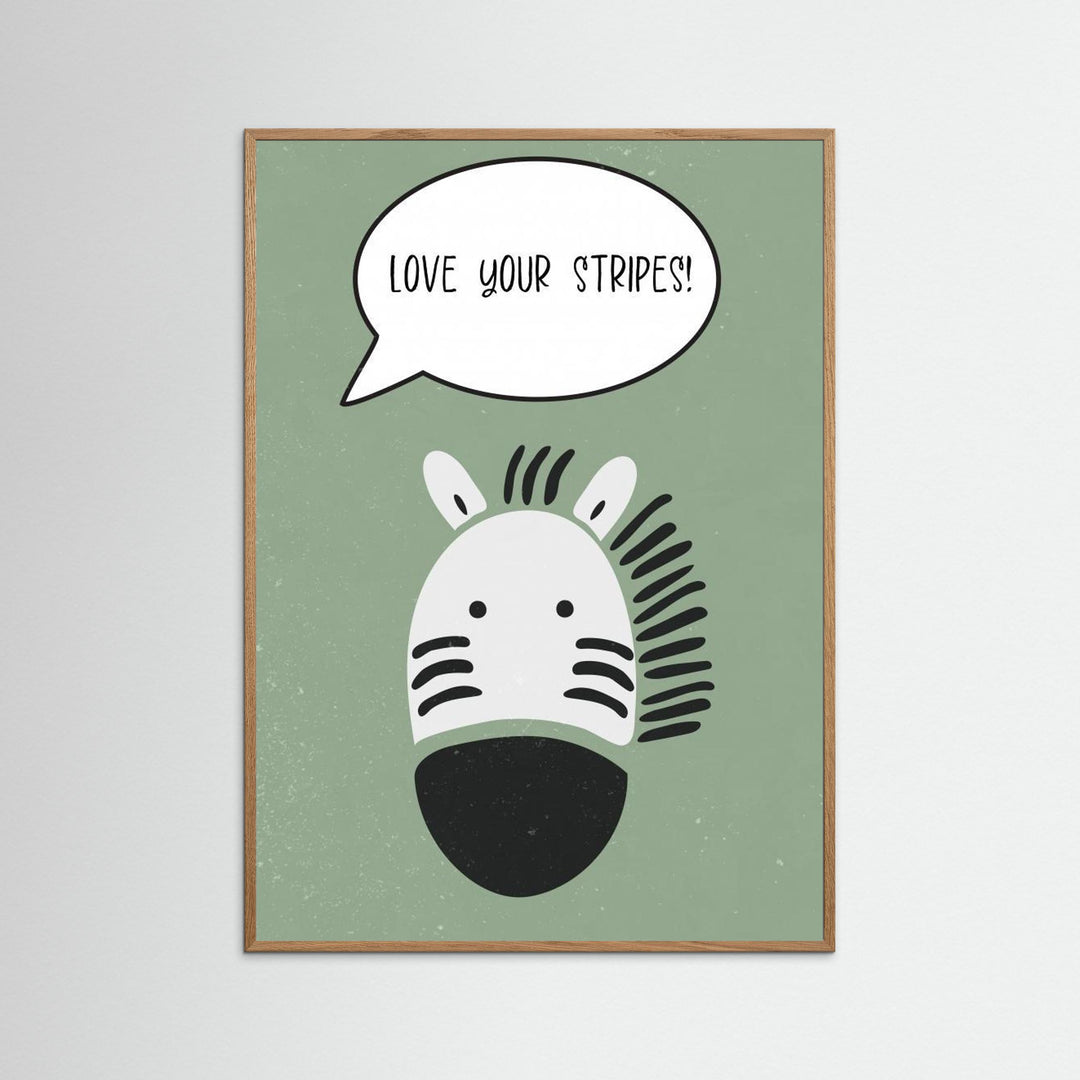 Zebra nursery print by Sarah Manovski