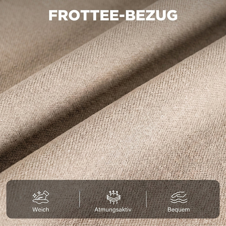 Lænestol med varme, vibrationsmassage og lænefunktion, beige