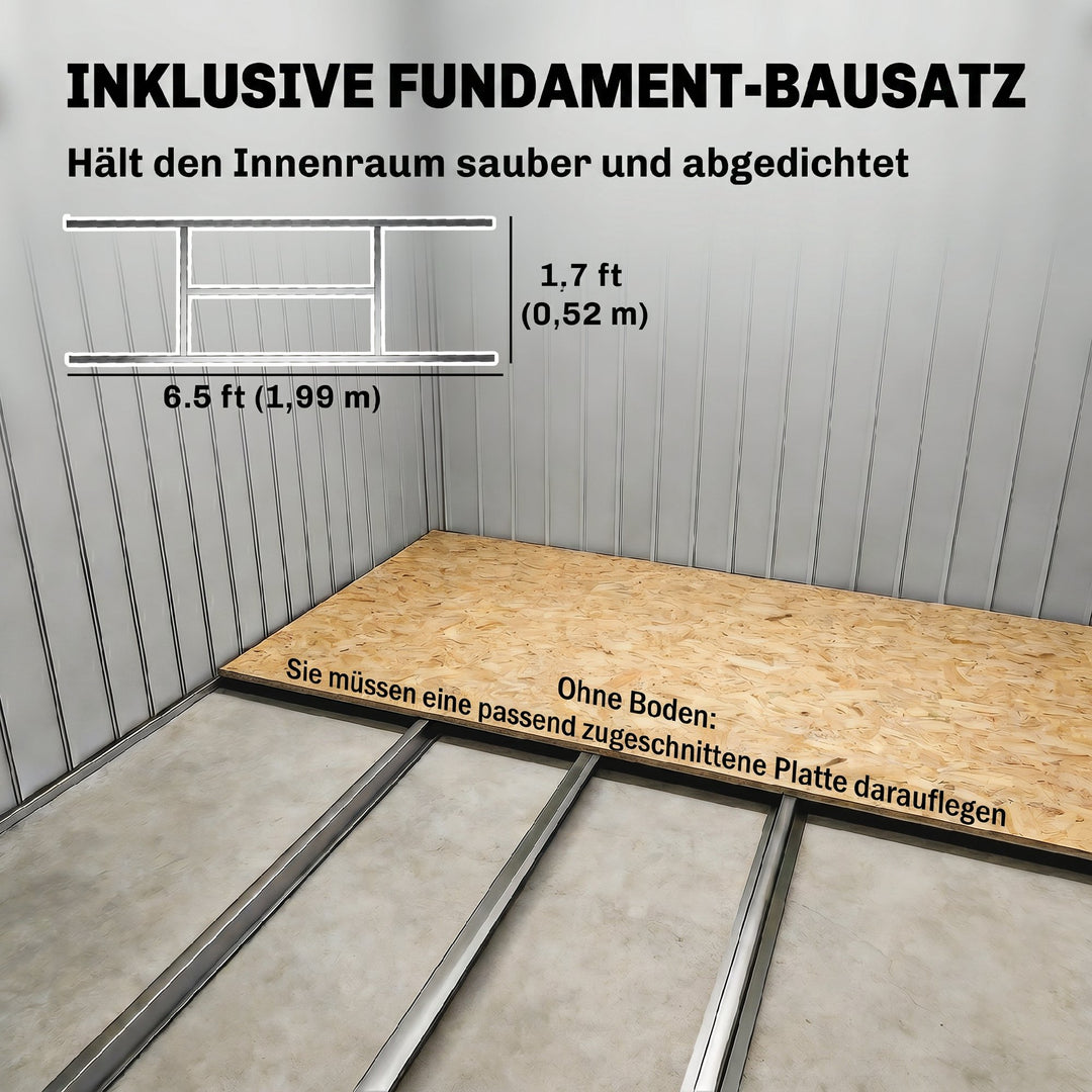Haveskur med ventilationsvinduer, skydedøre, galvaniseret stål, 213 x 130 x 172 cm, mørkegrå
