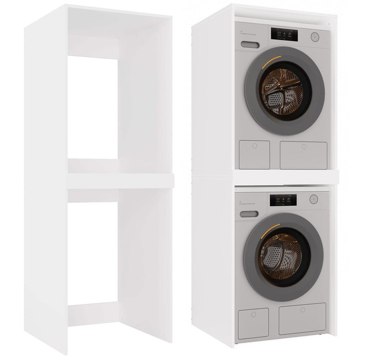 Badeværelsesskab / søjleskab til vaskemaskine / tørretumbler, Højde: 180 cm Bredde: 64 cm Dybde: 64 cm