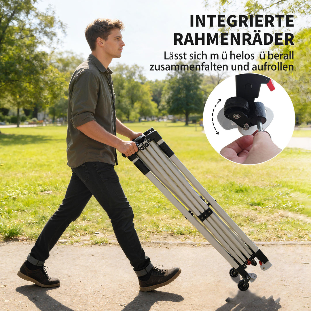 3 x 3 m vandtæt, stabil, vinterbestandig pop-up foldbar pavillon, UV 50+ med taske og sandsække