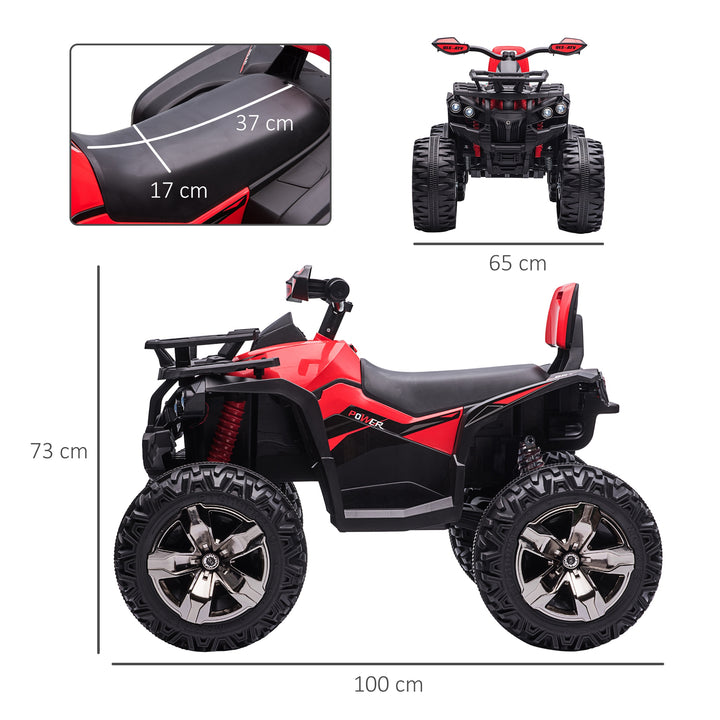 Elektrisk børne quad, 3-8 km/t, 45 min. driftstid, led-forlygter, musikafspiller med usb, til børn 3 til 5 år