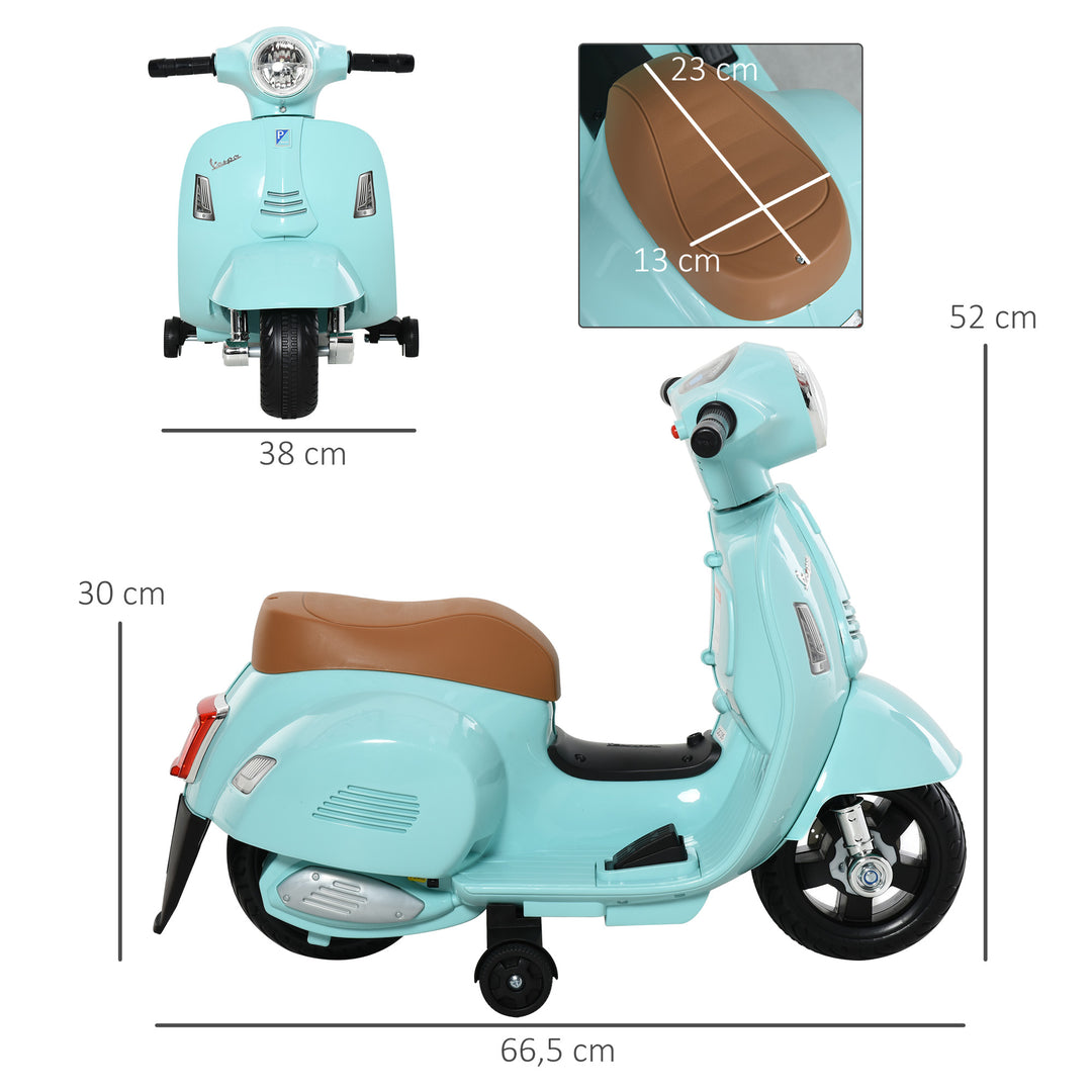 Elektrisk børnemotorcykel vespa elmotorcykel med led-lys, lyd, børns elmotorcykel til børn fra 18-36 måneder grøn