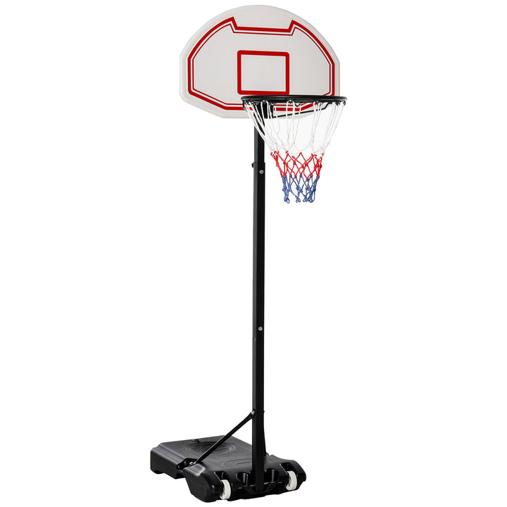 Udendørs basketballkurv med hjul 155-210 cm højdejusterbar, bærbar basketballstander med hjul, bærbar basketballkurv pe+stål