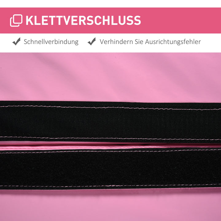 Poledancemåtte, 5 cm tyk rund plastikmåtte til poledanceøvelser, gymnastik, yoga, pink