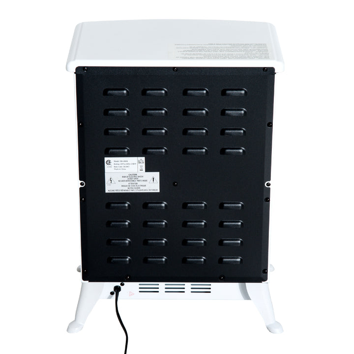 Elektrisk pejs med flammeeffekt 950/1850w overophedningsbeskyttelse hvid 41,5 x 28 x 54,8 cm