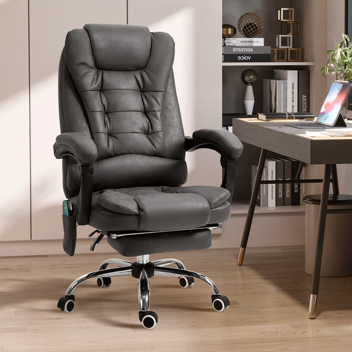 Kontorstol med massagefunktion, ergonomisk, 65x160x104cm, grå