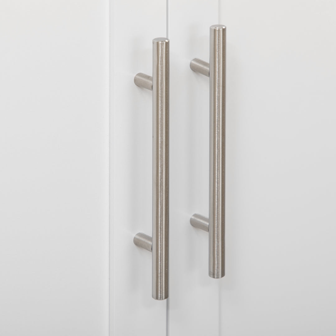 Køkkenvogn serveringsvogn køkkenø, 1 krydderirist, 1 håndklædetørrer, 109 cm x 40 cm x 89 cm, hvid