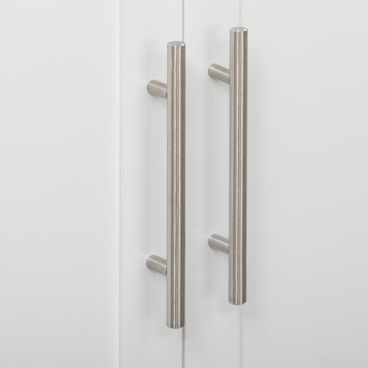Køkkenvogn serveringsvogn køkkenø, 1 krydderirist, 1 håndklædetørrer, 109 cm x 40 cm x 89 cm, hvid