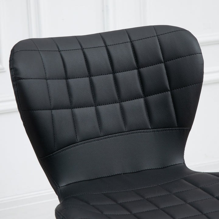 Sæt med 2 barstole, retro design, 47 cm x 51,5 cm x 89-109 cm, sort
