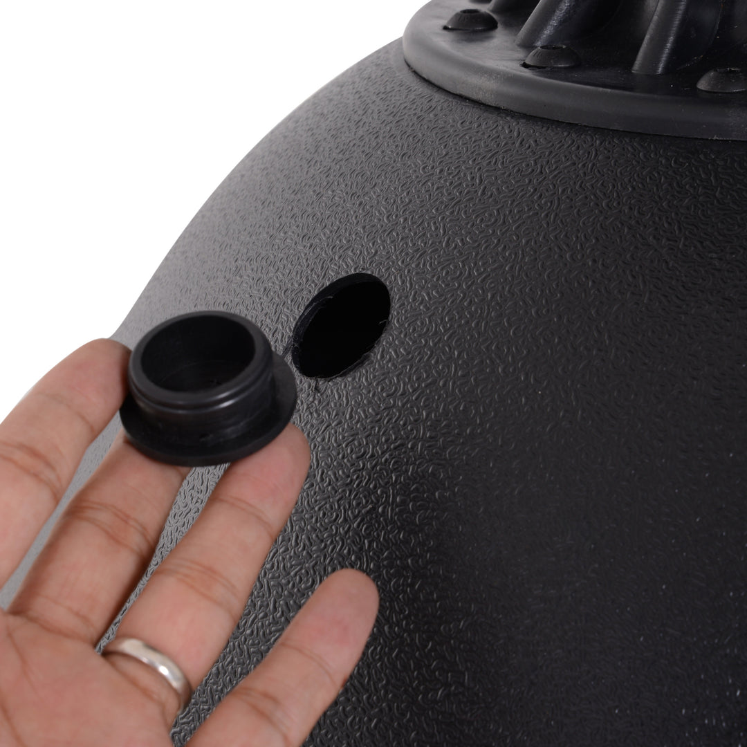 Boksesæk stående 165 cm voksen fritstående kraftig boksesæk med sugekopbase boksepartner boksetræner velegnet til professionelle og begyndere sort