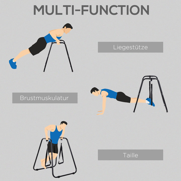 Dip bar dip station op til 120 kg belastningskapacitet fitnessudstyr til hjemmet paralleller calisthenics udstyr til styrketræning